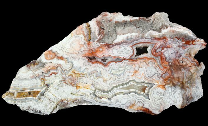 Polished Crazy Lace Agate Slab - Mexico #125628